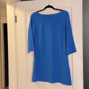 Solid mini dress with open back